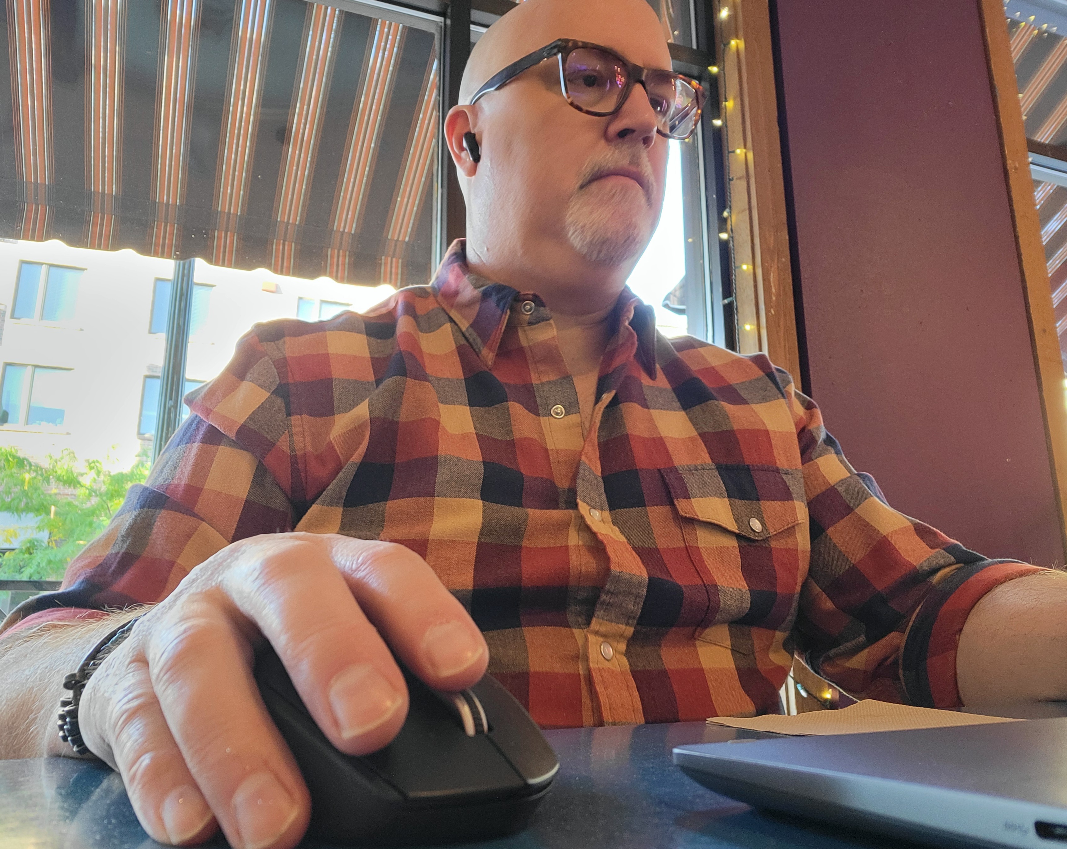 Shea K. Robison reviewing construction documentation