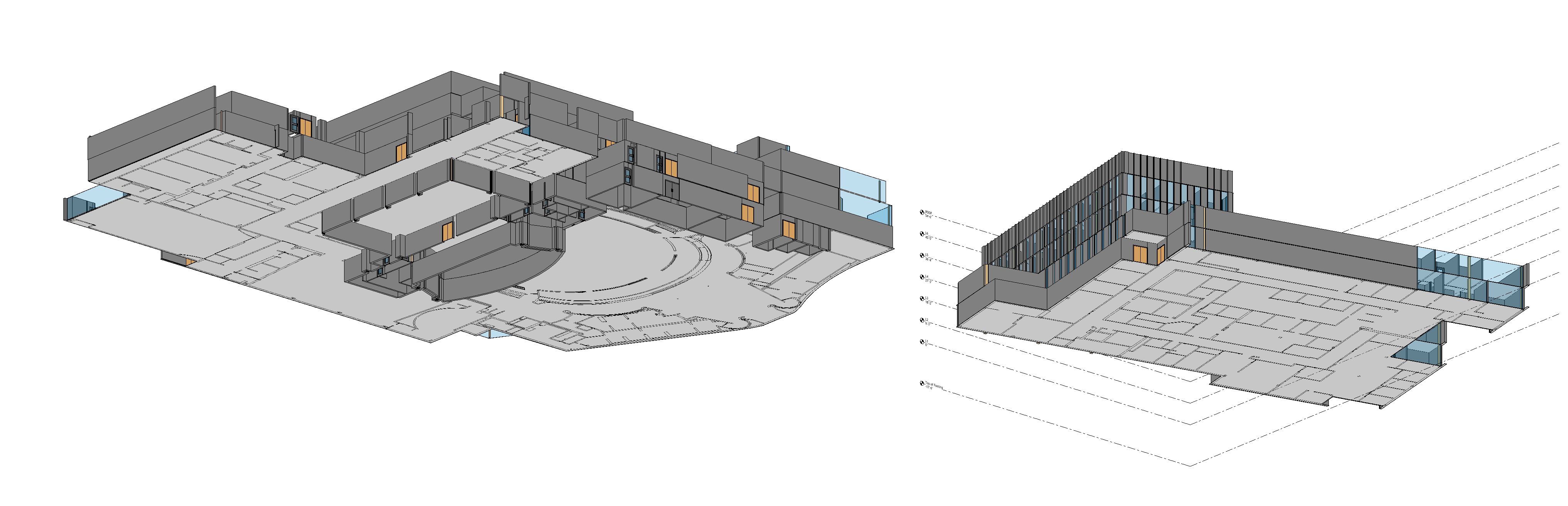 3D Revit model — isometric view