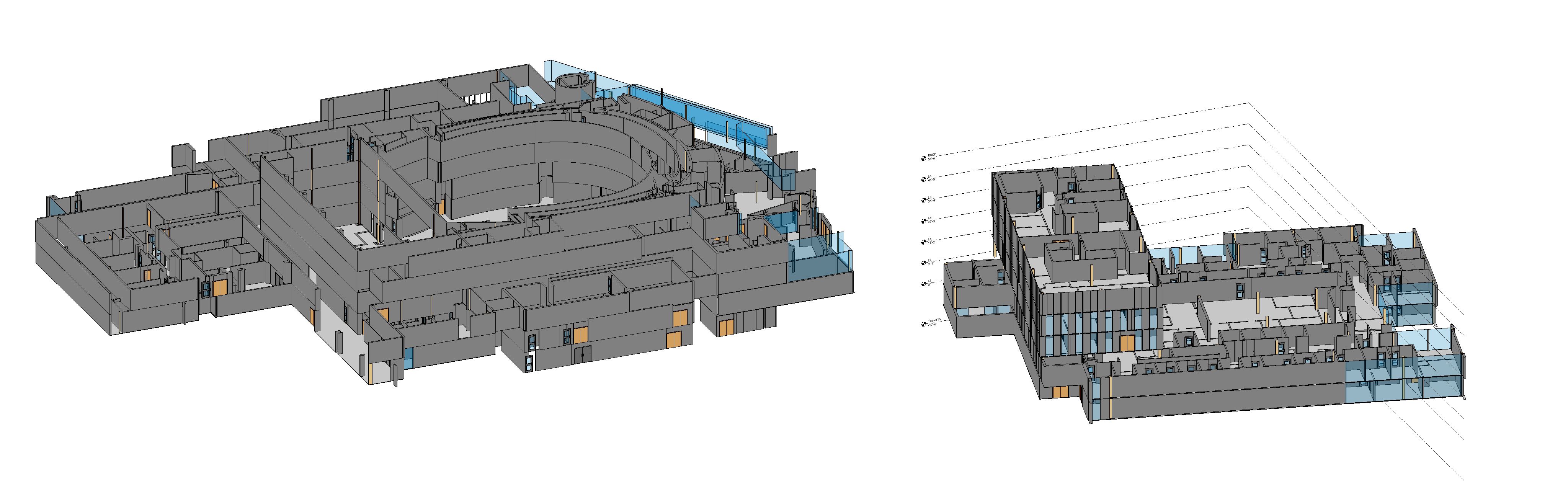 3D Revit model — cropped detail
